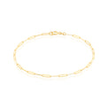 9ct Yellow Gold 19cm Paperclip Bracelet