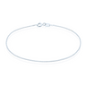 9ct White Gold 19cm Curb 30 Gauge Diacut Bracelet