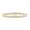 10ct Yellow Gold Round Cut 8 Carat tw Lab Grown Diamond Tennis Bracelet