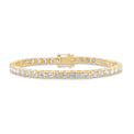9ct Yellow Gold Round Cut 8.00ctw Lab Grown Diamond Tennis Bracelet