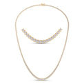 10ct Yellow Gold Round Cut 10 Carat tw Lab Grown Diamond Tennis Necklace