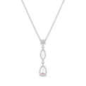 18ct White Gold Pear, Marquise, & Round Cut 2.25 Carat tw Certified Lab Grown Diamond Pendant