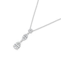 18ct White Gold Pear, Marquise, & Round Cut 2.25 Carat tw Certified Lab Grown Diamond Pendant