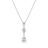 18ct White Gold Pear, Marquise, & Round Cut 2.25 Carat tw Certified Lab Grown Diamond Pendant