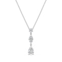 18ct White Gold Pear, Marquise, & Round Cut 2.25 Carat tw Certified Lab Grown Diamond Pendant