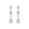 18ct White Gold Pear, Marquise, & Round Cut 2.60 Carat tw IGI Certified Lab Grown Diamond Earrings
