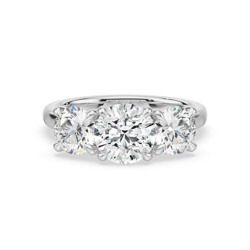 Promise 18ct White Gold Round Cut 4 Carat tw IGI Certified Lab Grown Diamond Ring