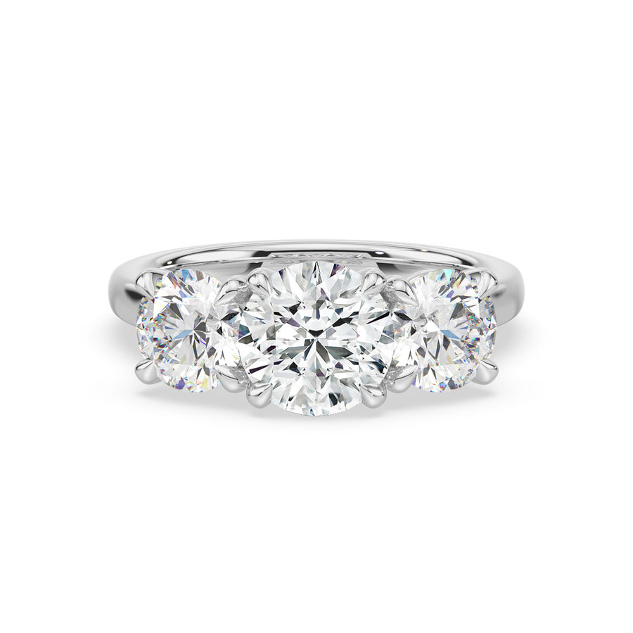 Promise 18ct White Gold Round Cut 4 Carat tw IGI Certified Lab Grown Diamond Ring