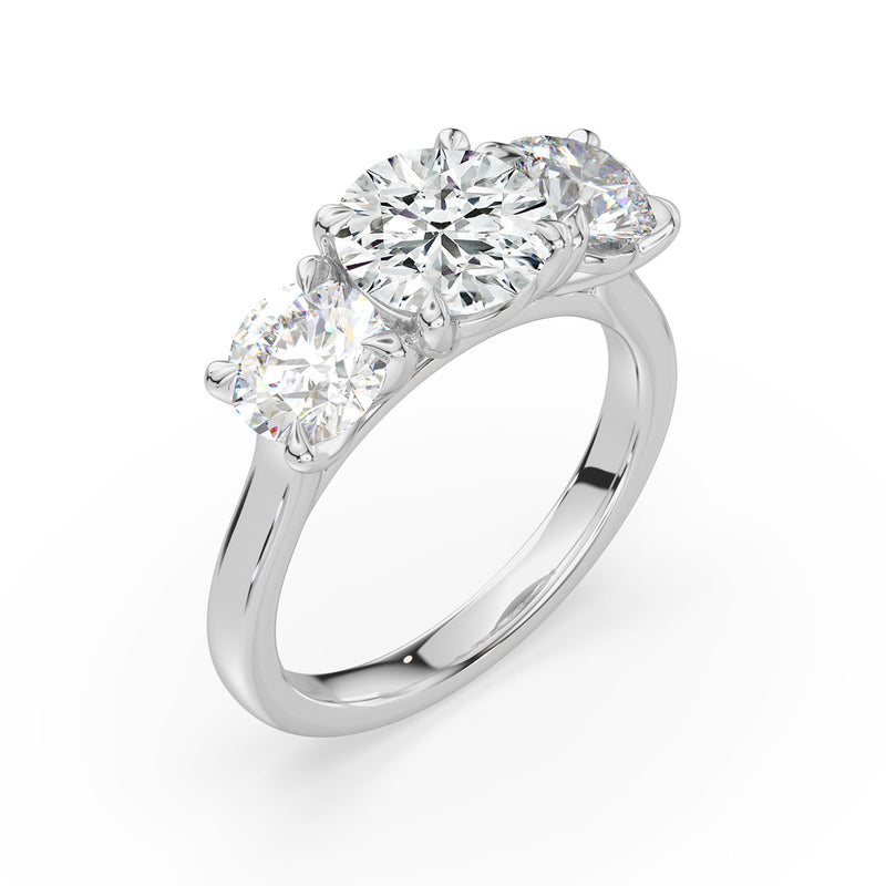 Promise 18ct White Gold Round Cut 4 Carat tw IGI Certified Lab Grown Diamond Ring