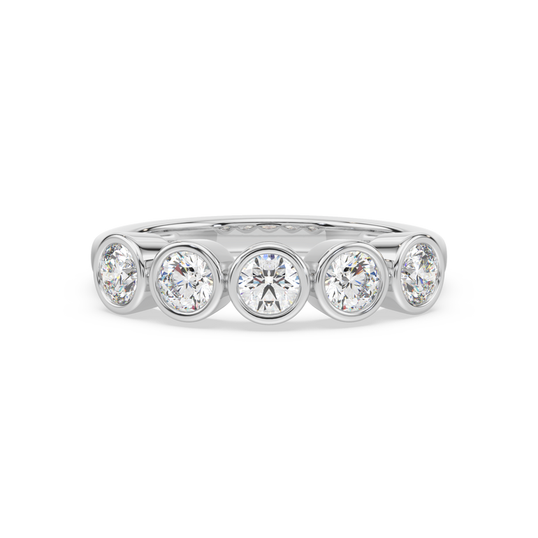 18ct White Gold Round Cut 1.00 Carat tw Lab Grown Diamond Ring