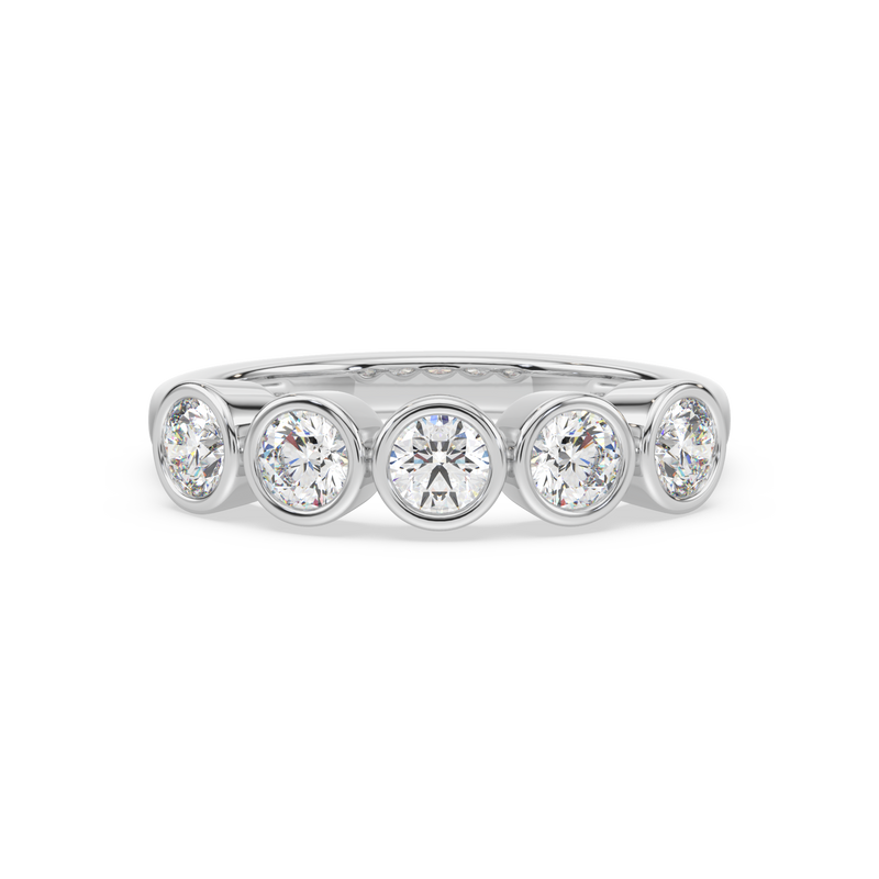 18ct White Gold Round Cut 1.00 Carat tw Lab Grown Diamond Ring