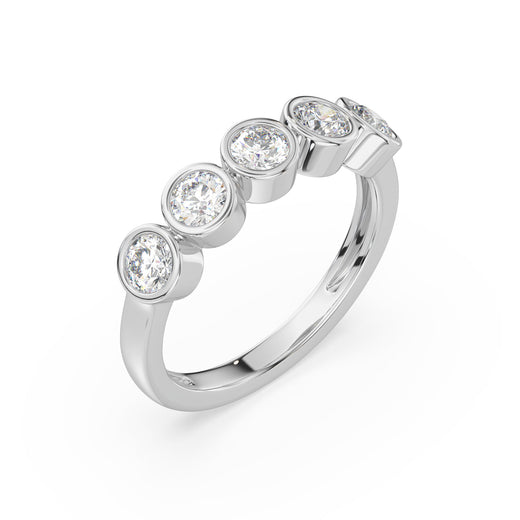 18ct White Gold Round Cut 1.00 Carat tw Lab Grown Diamond Ring