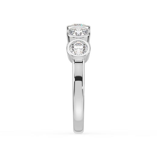 18ct White Gold Round Cut 1.00 Carat tw Lab Grown Diamond Ring