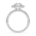 Halo 18ct White Gold Round Cut 2.25 Carat tw GIA Certified Lab Grown Diamond Ring