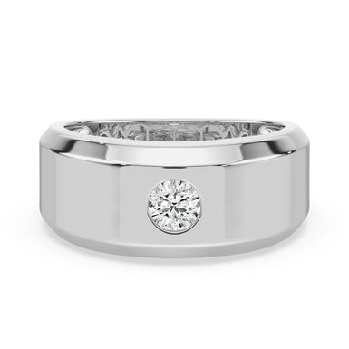 9ct White Gold Round Cut 0.50 Carat Lab Grown Diamond Ring