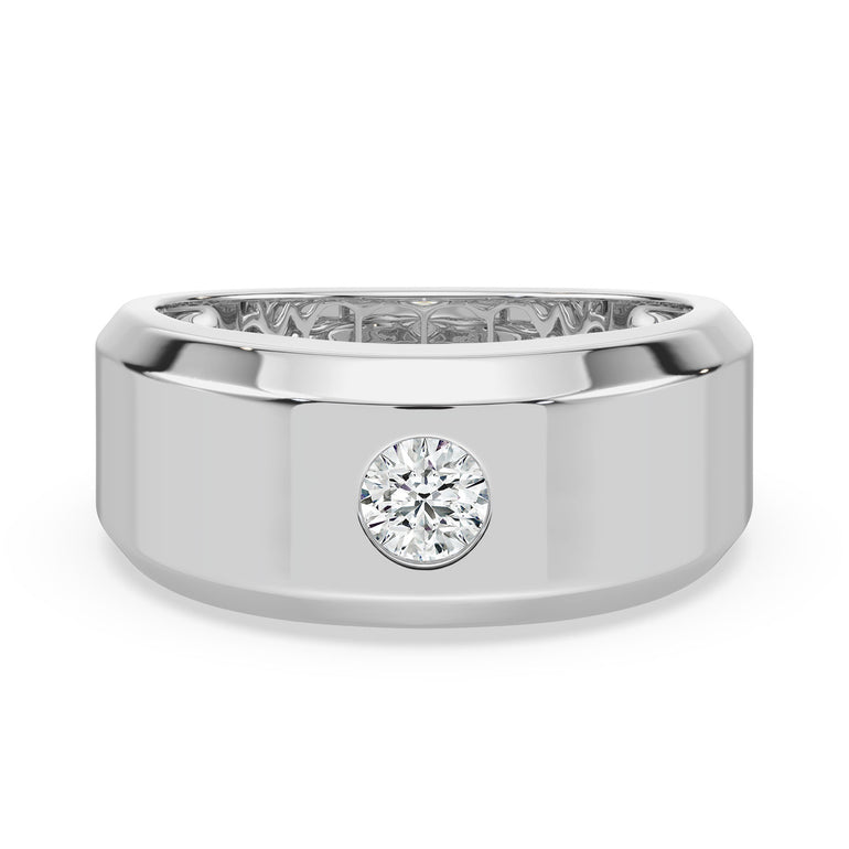 9ct White Gold Round Cut 0.50 Carat Lab Grown Diamond Ring