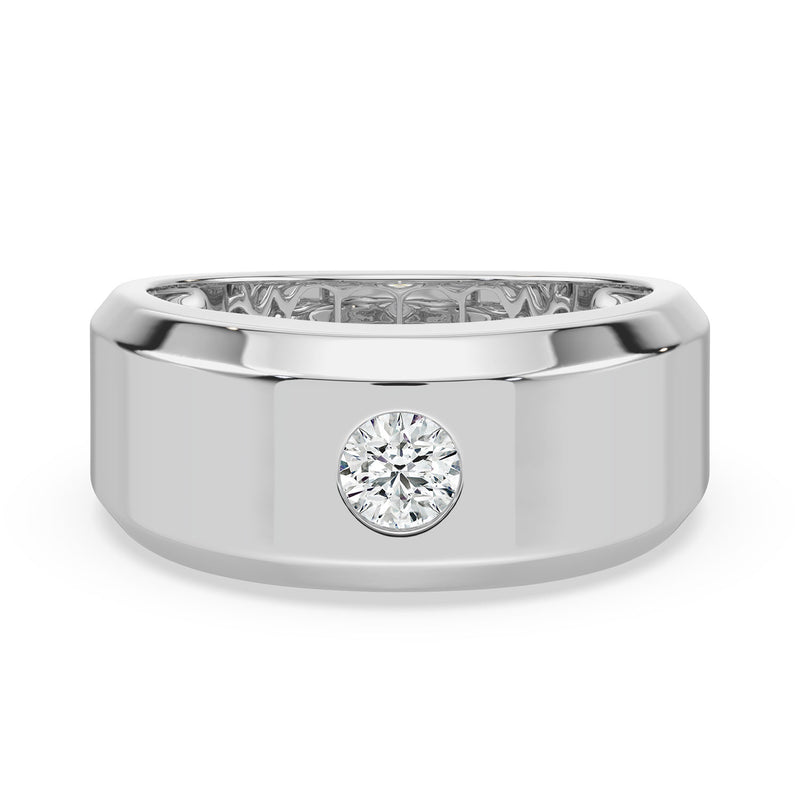 9ct White Gold Round Cut 0.50 Carat Lab Grown Diamond Ring