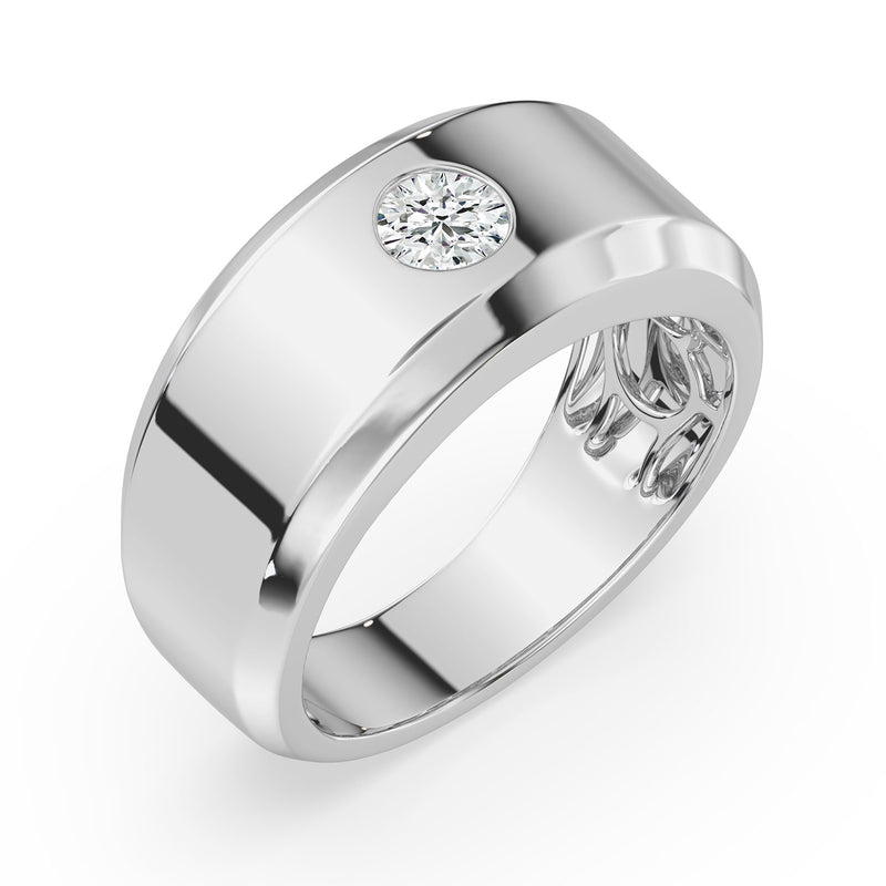9ct White Gold Round Cut 0.50 Carat Lab Grown Diamond Ring