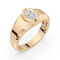 9ct Yellow Gold Oval Cut 0.75 Carat Lab Grown Diamond Ring