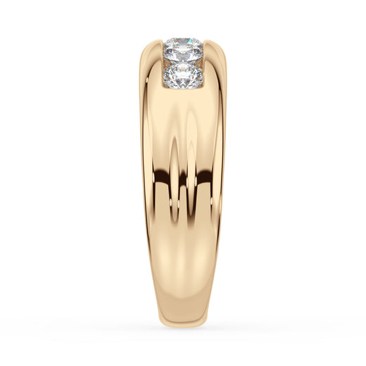 9ct Yellow Gold Round Cut 1 Carat tw Lab Gown Diamond Ring