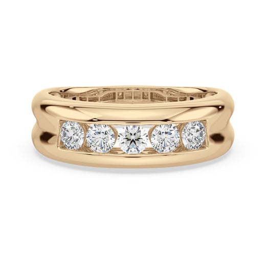 9ct Yellow Gold Round Cut 1 Carat tw Lab Gown Diamond Ring