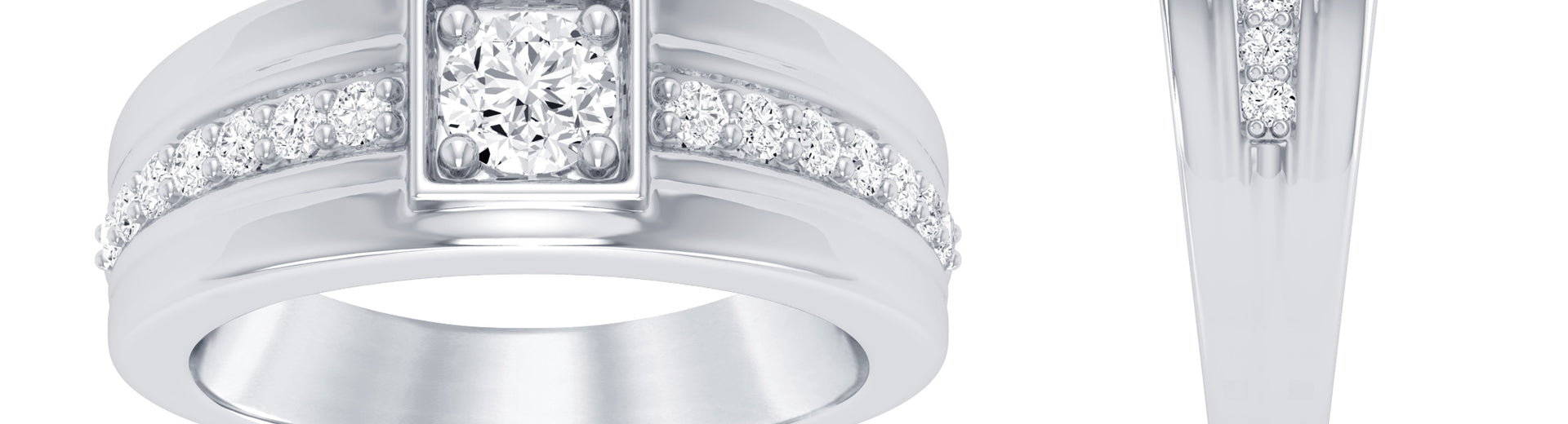 Royale Platinum Round Cut 0.80 Carat tw Certified Diamond Ring