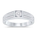 Royale Platinum Round Cut 0.70 Carat tw Certified Diamond Ring