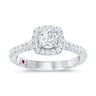 Royale Platinum Round Cut 0.80 Carat tw Certified Diamond Ring