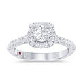 Royale Platinum Round Cut 0.80 Carat tw Certified Diamond Ring