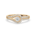 18ct Yellow Gold Round Cut 0.50 Carat tw Diamond Ring