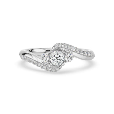 18ct White Gold Round Cut 0.50 Carat tw Diamond Ring