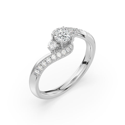 18ct White Gold Round Cut 0.50 Carat tw Diamond Ring