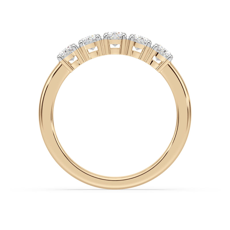 18ct Yellow & White Gold Oval Cut 1.00 Carat tw Diamond Ring