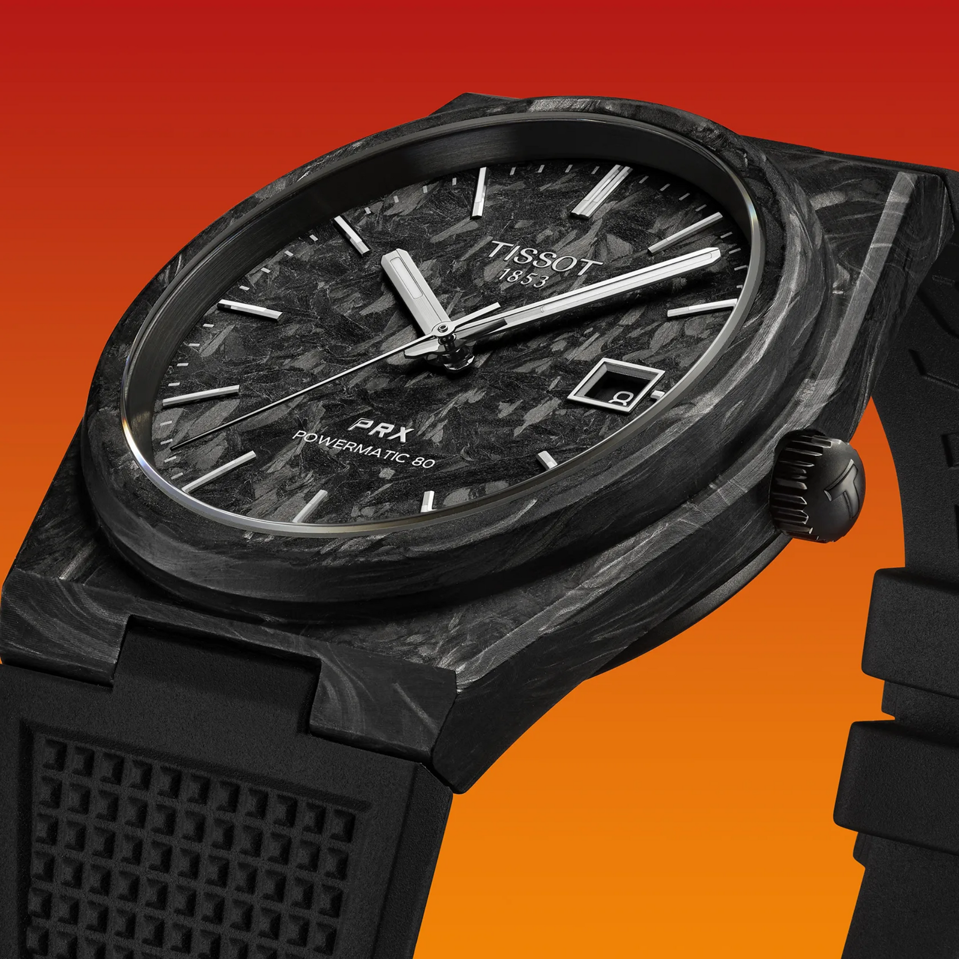 Tissot PRX Powermatic 80 Carbon 40mm Watch T1379079720100