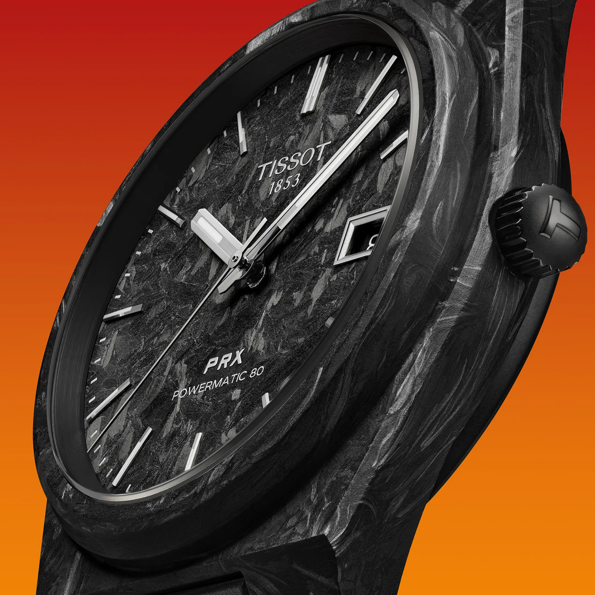 Tissot PRX Powermatic 80 Carbon 40mm Watch T1379079720100