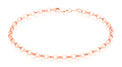 9ct Rose Gold 19cm Oval Belcher Bracelet