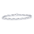 Heirloom 18ct White Gold Marquise and Pear Cut 4.40ctw Diamond Bracelet