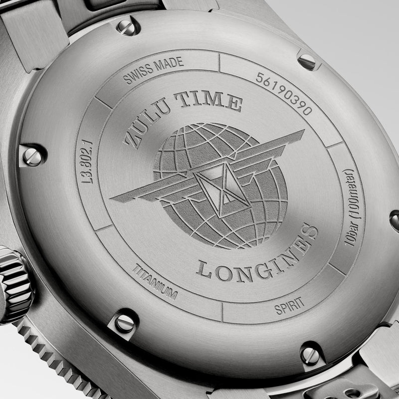 Longines Spirit Zulu Time Titanium Watch L38021536