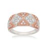 Heirloom 18ct White and Rose Gold Round Cut 0.65 Carat tw Pink Diamond Ring