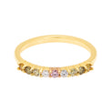 18ct Yellow & Rose Gold Round Cut 0.31 ctw Pink, White, Fancy Yellow, Fancy Green, Fancy Orange Argyle Authenticated Ring