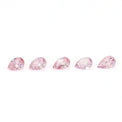 Pack of 5 Pear Cut 0.15 Carat tw Argyle Authenticated Purplish Pink Diamond