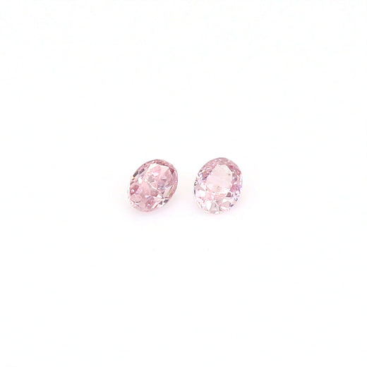 Pack of 2 Oval Cut 0.13 Carat tw Argyle Authenticated Purplish Pink Diamond