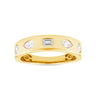 9ct Yellow Gold Round, Pear, & Emerald Cut 0.50 ctw Lab Grown Diamond Ring