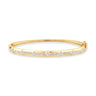 9ct Yellow Gold Round Cut 0.50 Carat tw of Diamonds Bangle