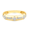 9ct Yellow Gold Round Cut 0.16 Carat tw of Diamonds Dress Ring