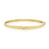 9ct Yellow Gold Oval Cut 0.20 ctw Diamond Bangle