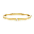 9ct Yellow Gold Oval Cut 0.20 ctw Diamond Bangle