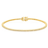 9ct Yellow Gold Round Cut 1.00ctw Diamond Tennis Bracelet