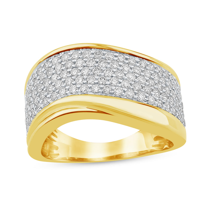 18ct Yellow Gold Round Cut 1.22 ctw Diamond Ring