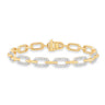 9ct Yellow Gold Brilliant Round Cut 2.00ctw Diamond Bracelet